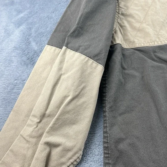 Cabelas Canvas Shooting Shirt Youth XL Hunting Shoulder Pad Green Field Safari - Picture 8 of 13